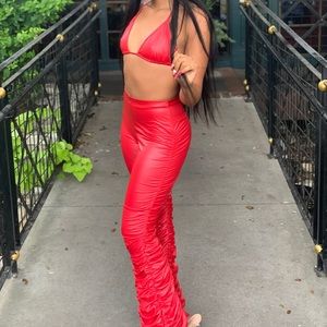 Red Two-Piece Set